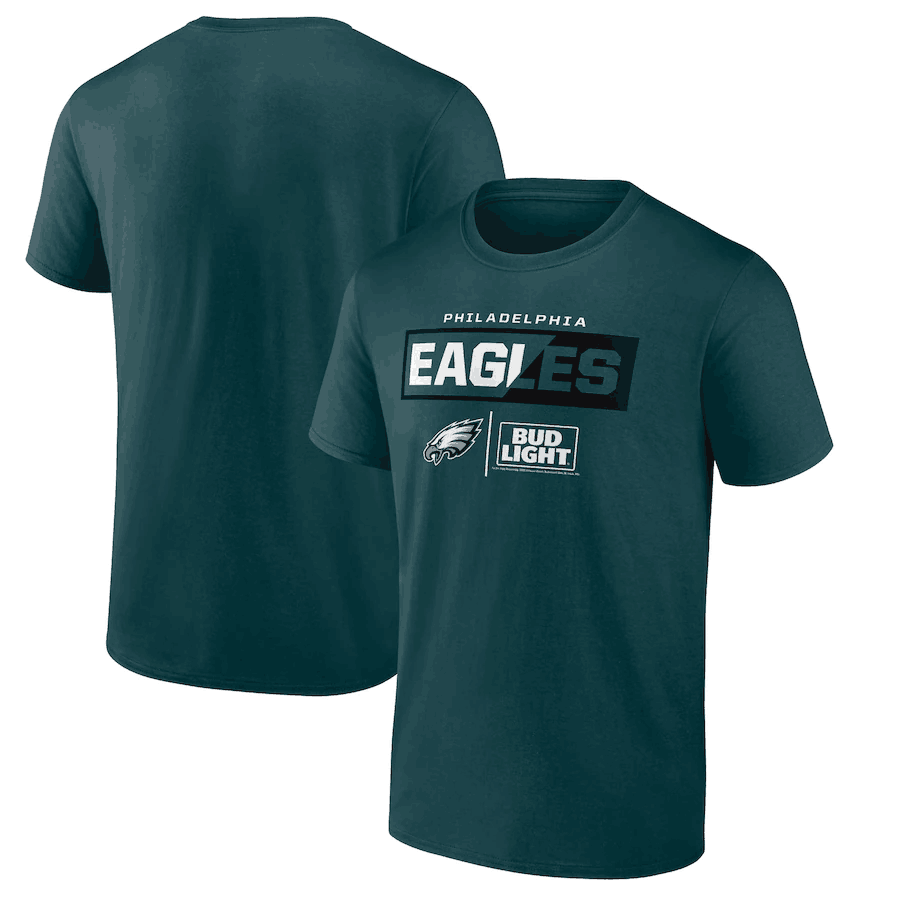 Men's Green Philadelphia Eagles x Bud Light T-Shirt